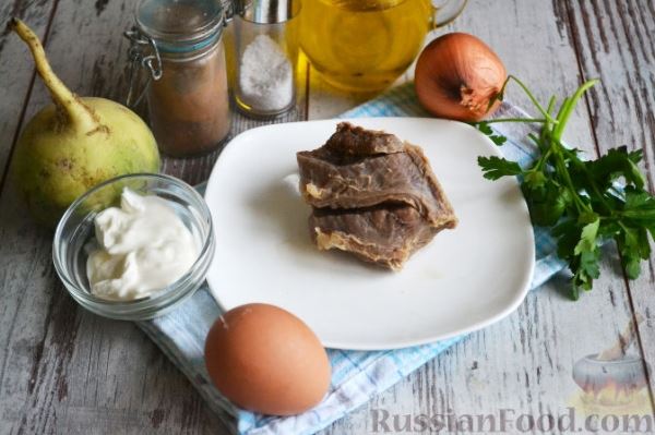 Салат &laquo;Ташкент&raquo; с говядиной и редькой