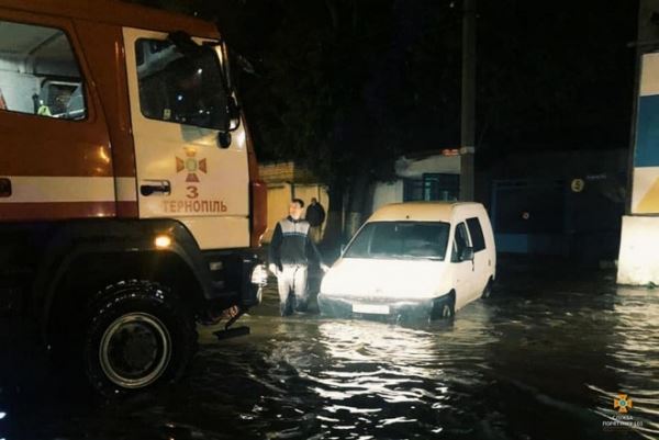Мощный ливень вызвал потоп в Тернополе