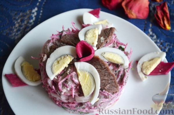 Салат &laquo;Ташкент&raquo; с говядиной и редькой