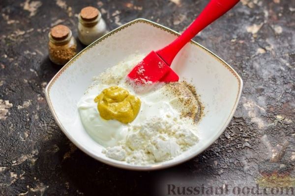 Рыба, запечённая с грибами, луком и кукурузой