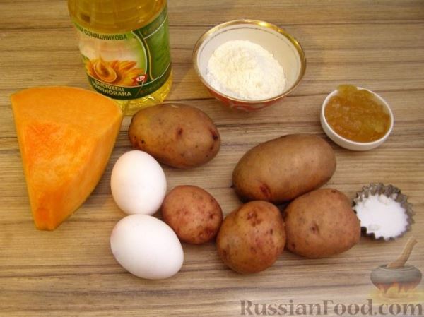 Оладьи из картофеля и тыквы