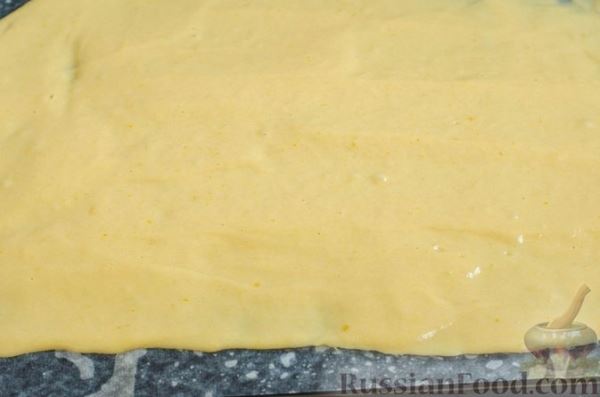 Тыквенный закусочный рулет с мясным фаршем (из биксвитного теста)
