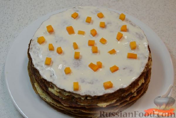 Печеночный торт с тыквой