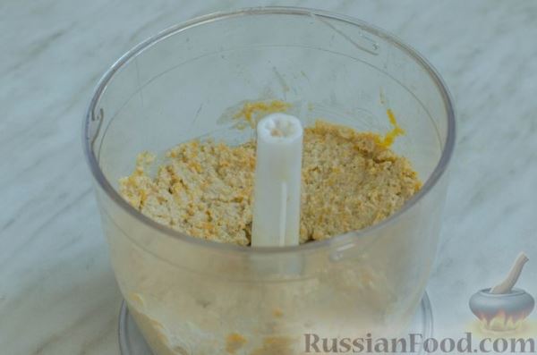 Тыквенный закусочный рулет с мясным фаршем (из биксвитного теста)