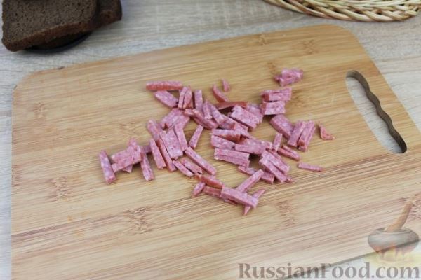 Бутерброды с болгарским перцем и копчёной колбасой
