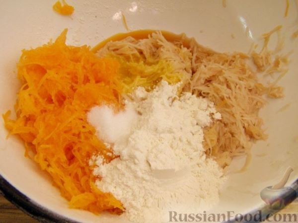 Оладьи из картофеля и тыквы