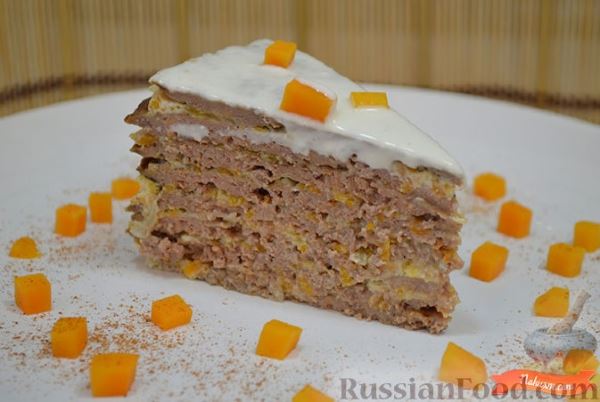 Печеночный торт с тыквой