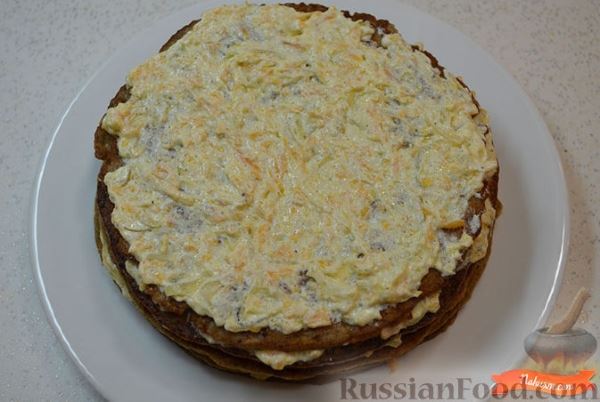 Печеночный торт с тыквой