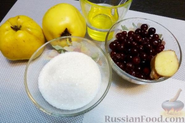 Варенье из айвы и клюквы